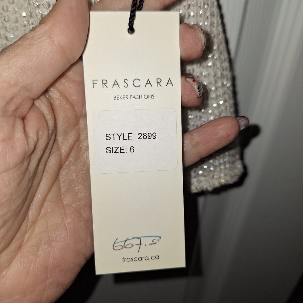 🌟 Frascara by Beker formal sequin top size 6 NWT - Picture 5 of 5